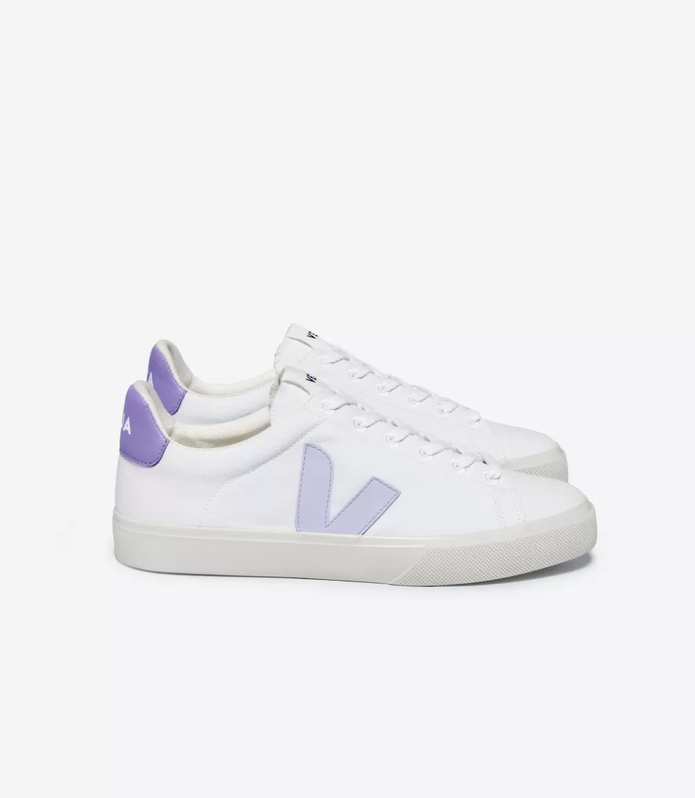 Adultos | Vegana>VEJA CAMPO CANVAS WHITE SWAN LAVANDE