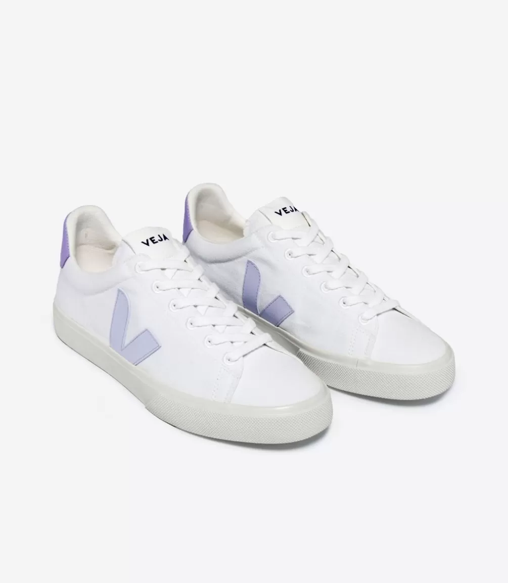 Adultos | Vegana>VEJA CAMPO CANVAS WHITE SWAN LAVANDE