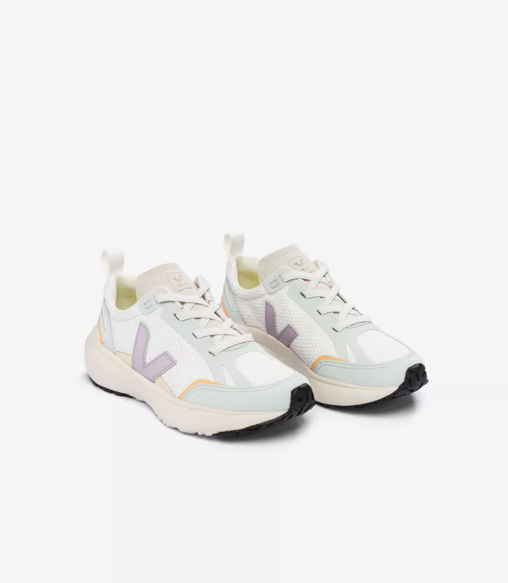 Niños | Vegana>VEJA CANARY ELASTIC LACES ALVEOMESH WHITE PARME