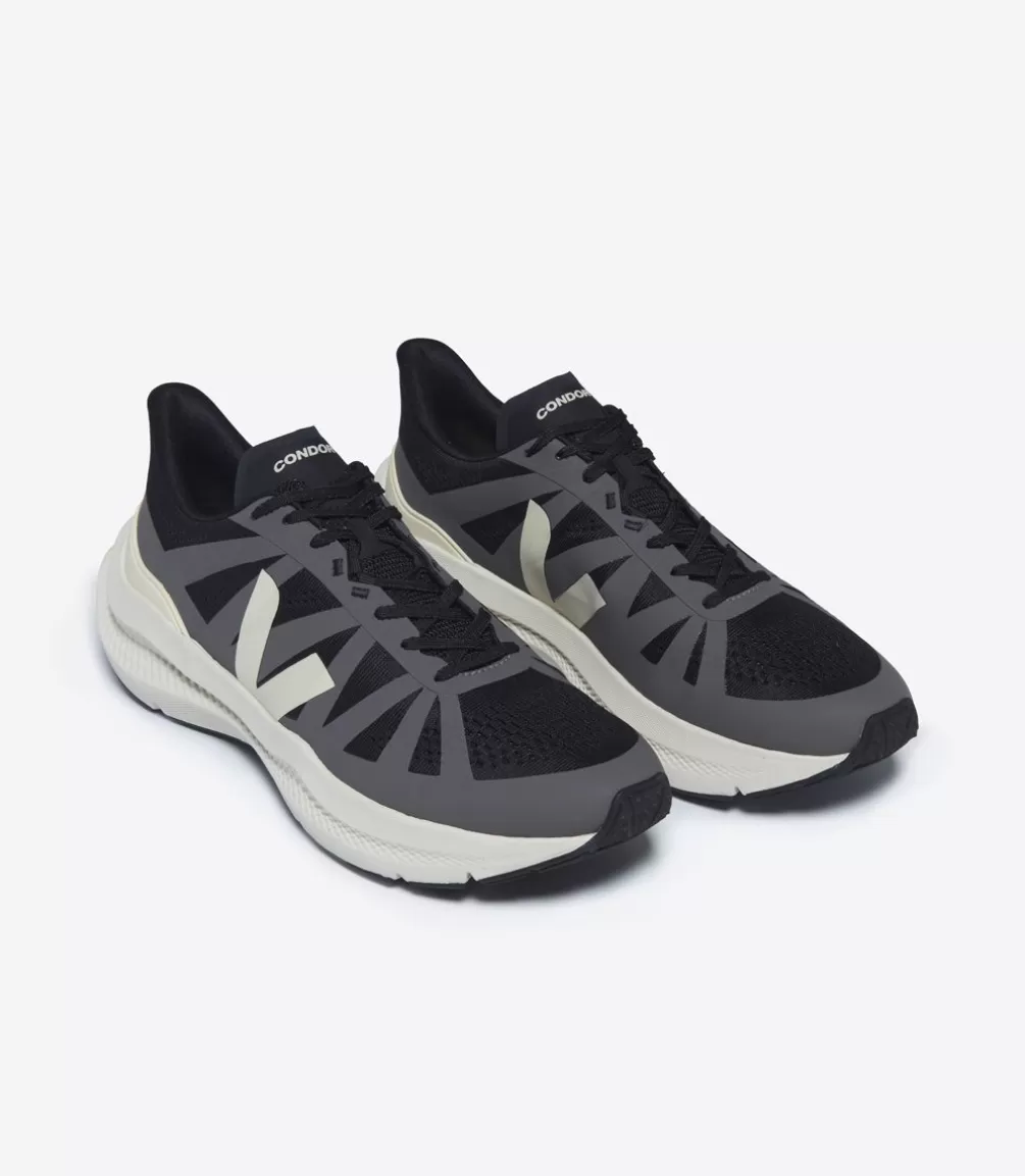 Road Running | Adultos>VEJA CONDOR 3 ENGINEERED-MESH BLACK CALCAIRE