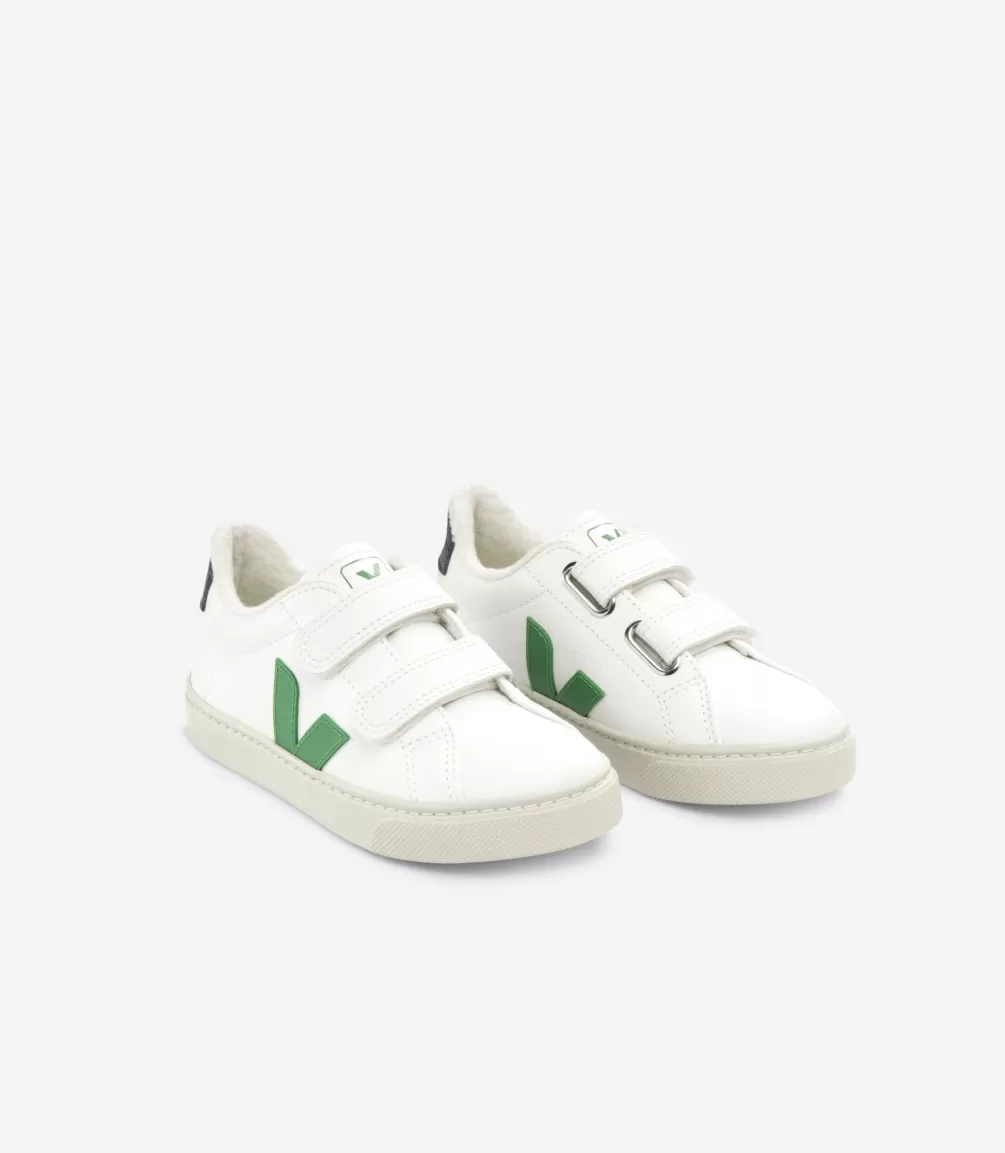 Esplar>VEJA ESPLAR FURED LEATHER WHITE EMERAUDE