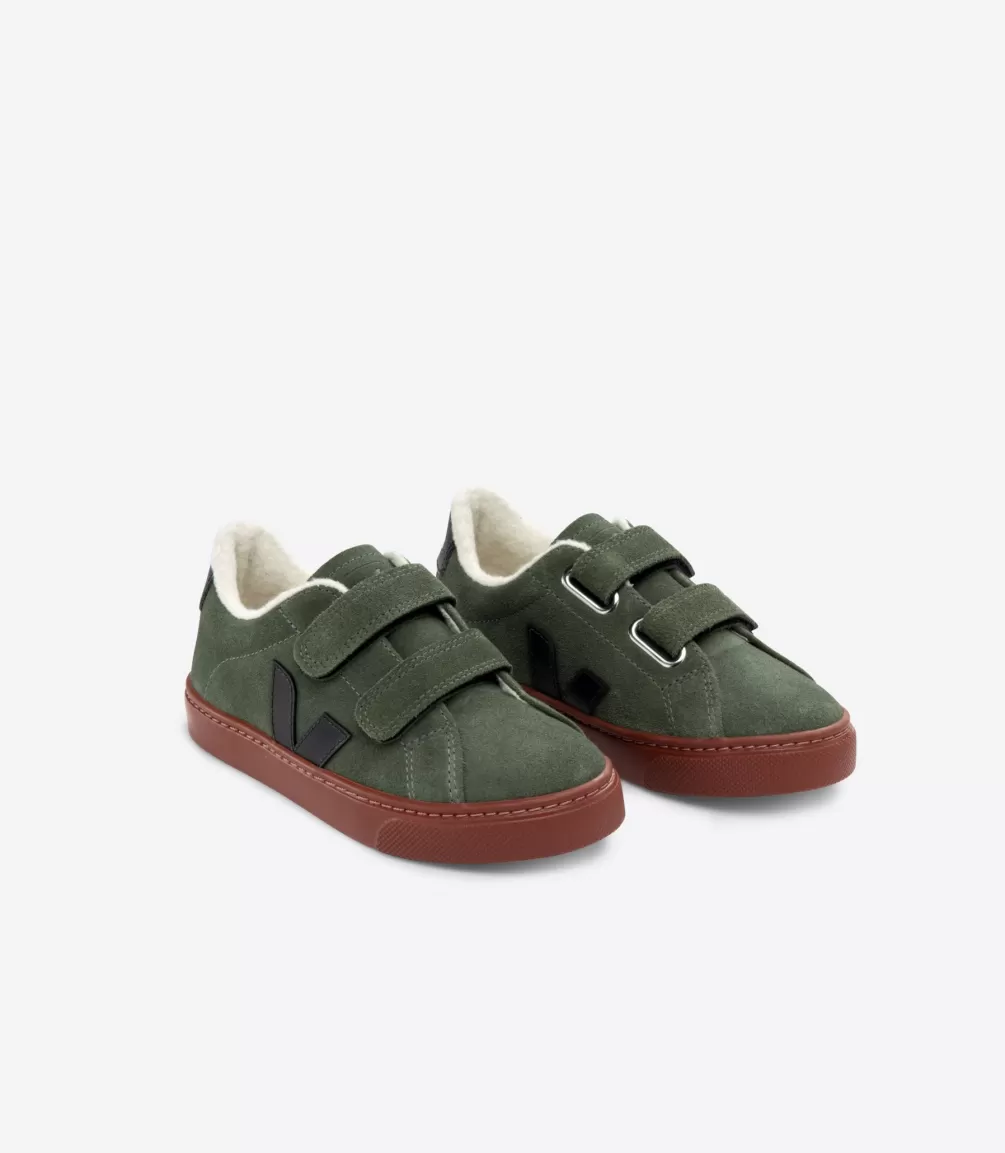 Esplar>VEJA ESPLAR FURED SUEDE MUD BLACK