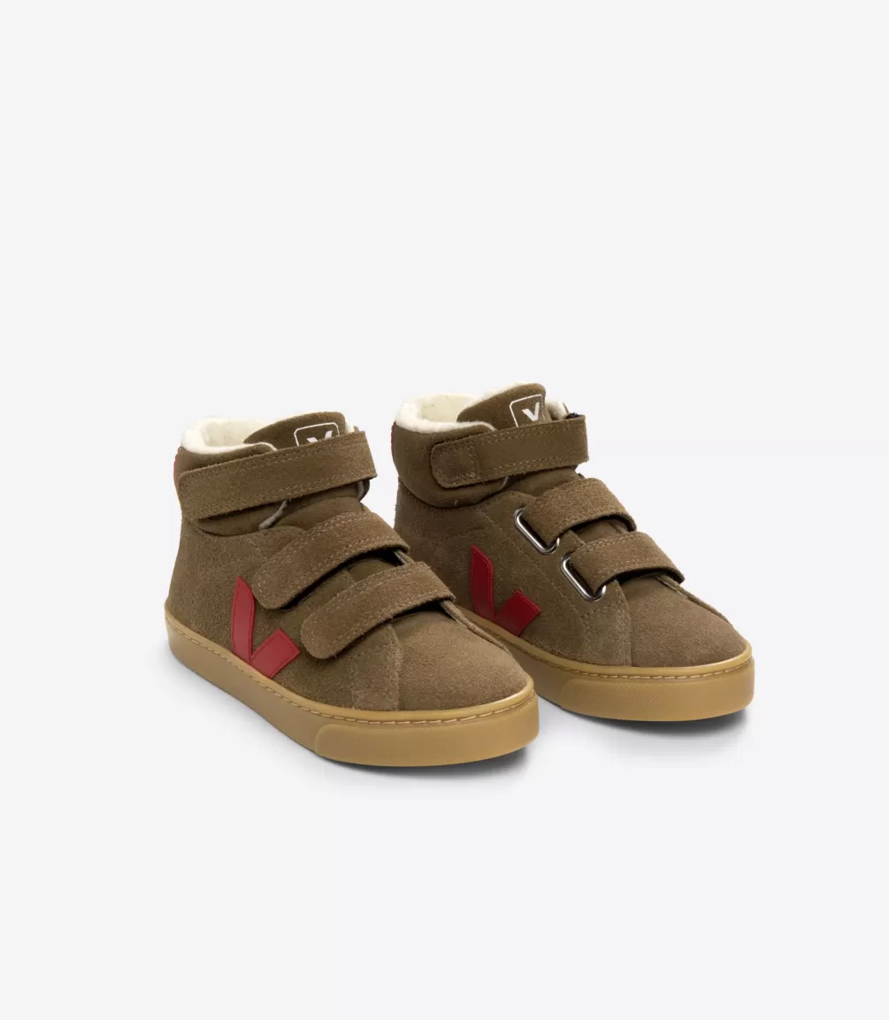 Botas Altas | Esplar Mid>VEJA ESPLAR MID FURED SUEDE BROWN PEKIN