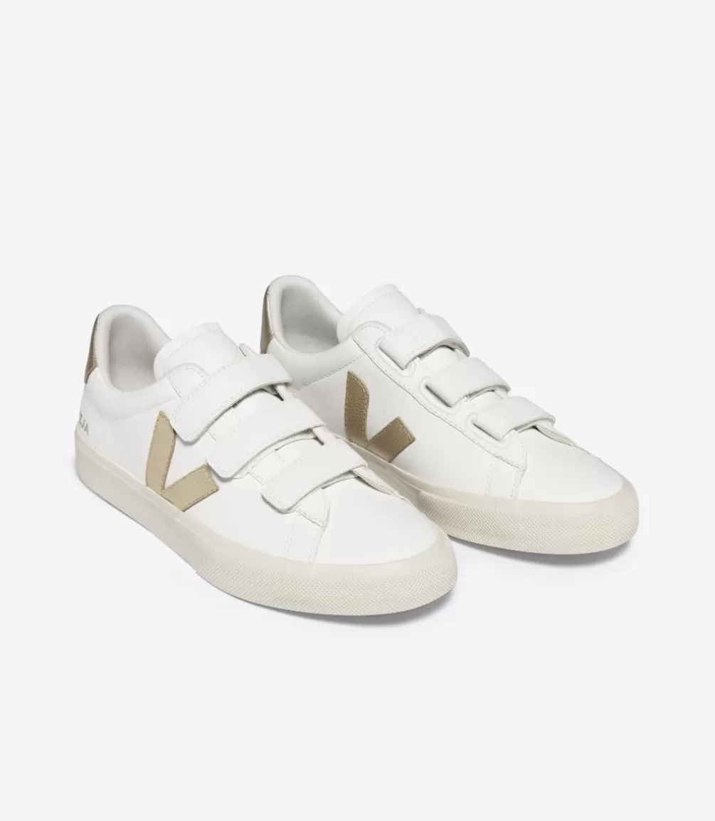 Recife>VEJA RECIFE LEATHER WHITE PLATINE