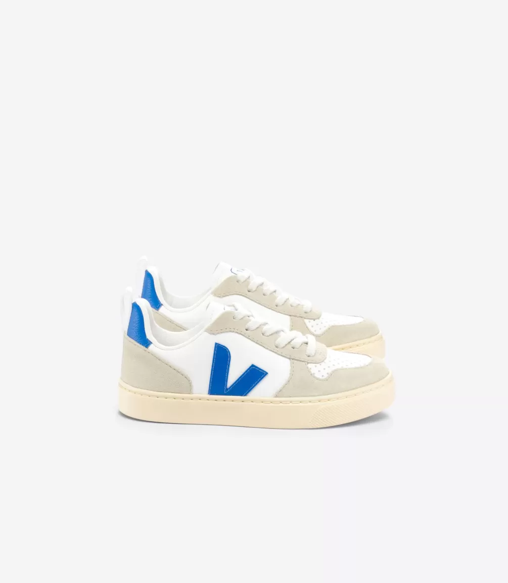 V-10>VEJA V-10 LEATHER WHITE PAROS ALMOND