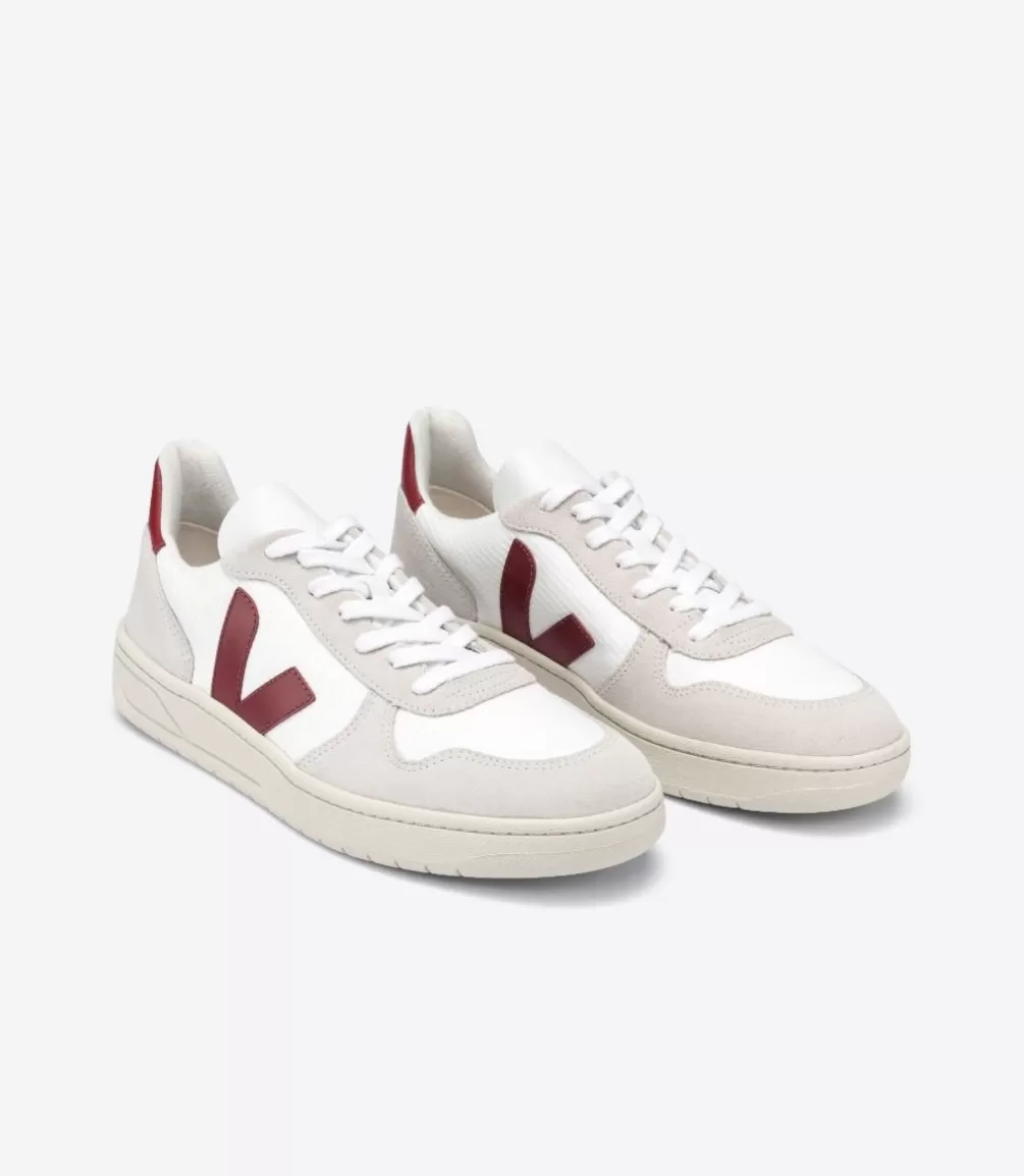 V-10 | V-10>VEJA V-10 B-MESH WHITE NATURAL MARSALA