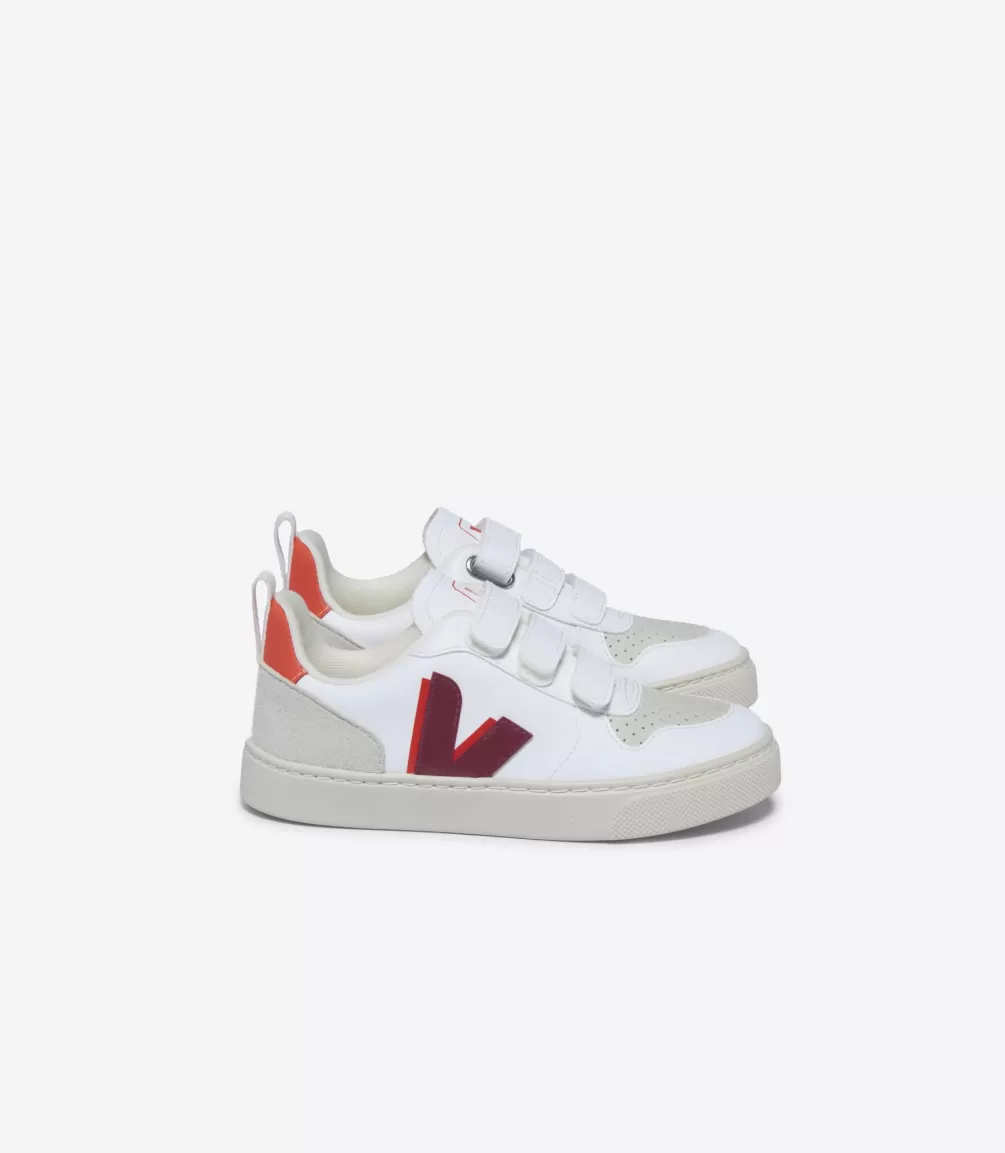 Niños | Vegana>VEJA V-10 CWL WHITE MARSALA ORANGE FLUO