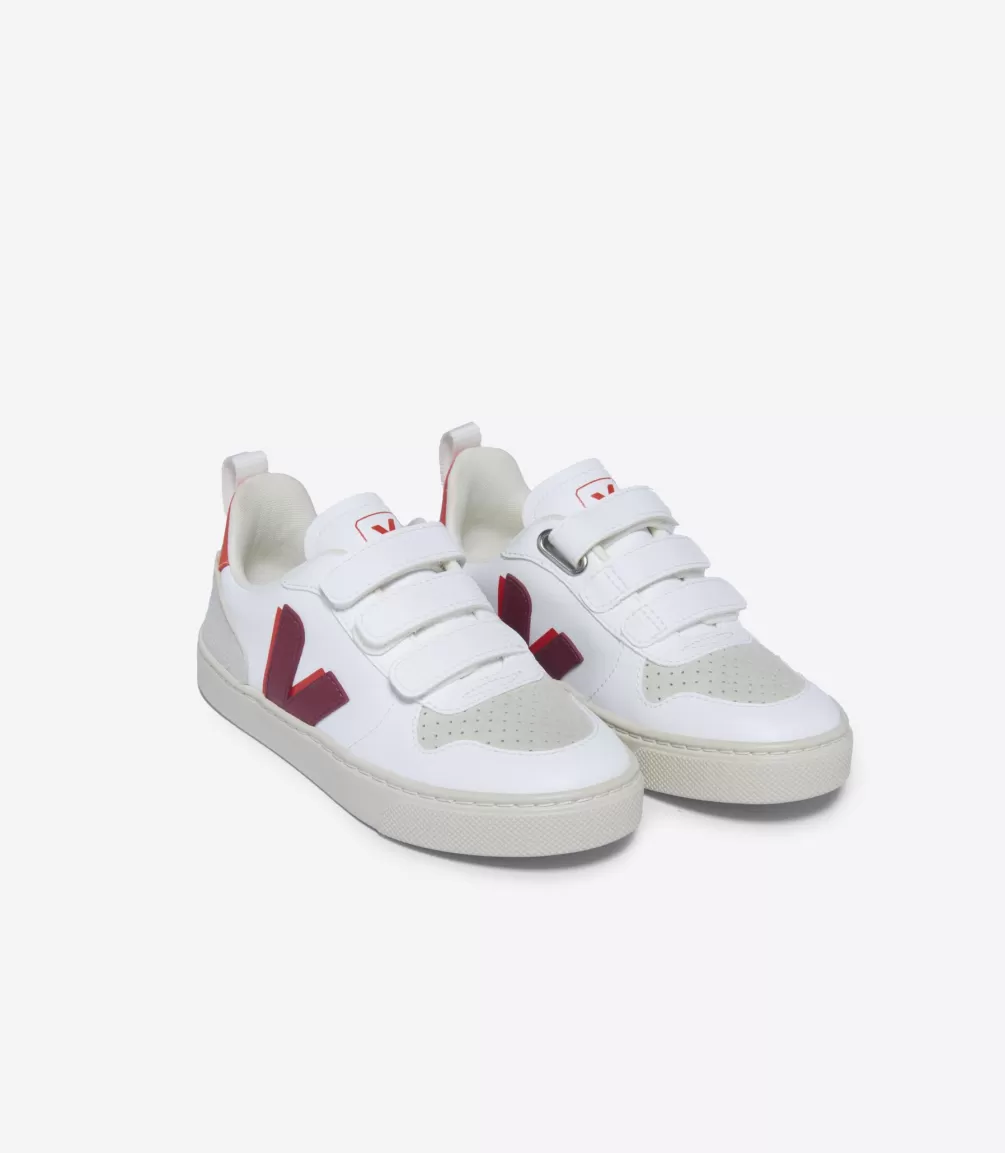 Niños | Vegana>VEJA V-10 CWL WHITE MARSALA ORANGE FLUO