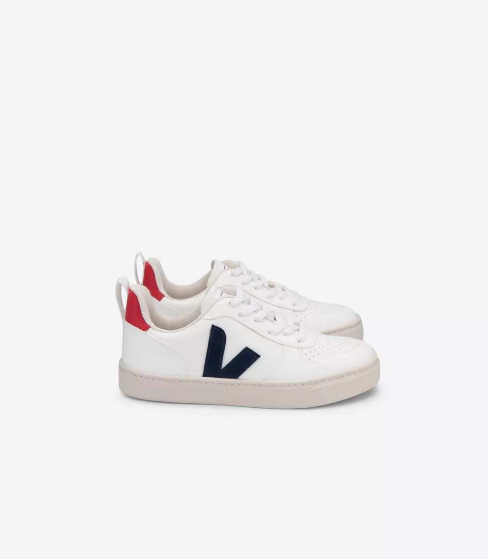 Niños | Vegana>VEJA V-10 LACES CWL WHITE COBALT PEKIN