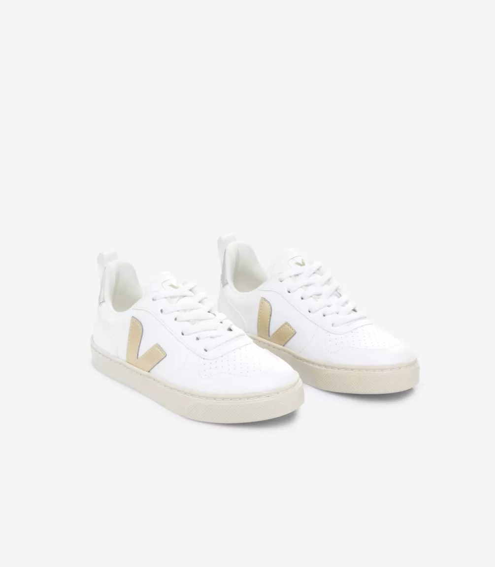 Niños | Vegana>VEJA V-10 LACES CWL WHITE PLATINE SILVER