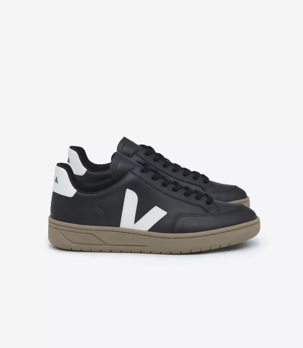 V-12 | V-12>VEJA V-12 LEATHER BLACK WHITE DUNE