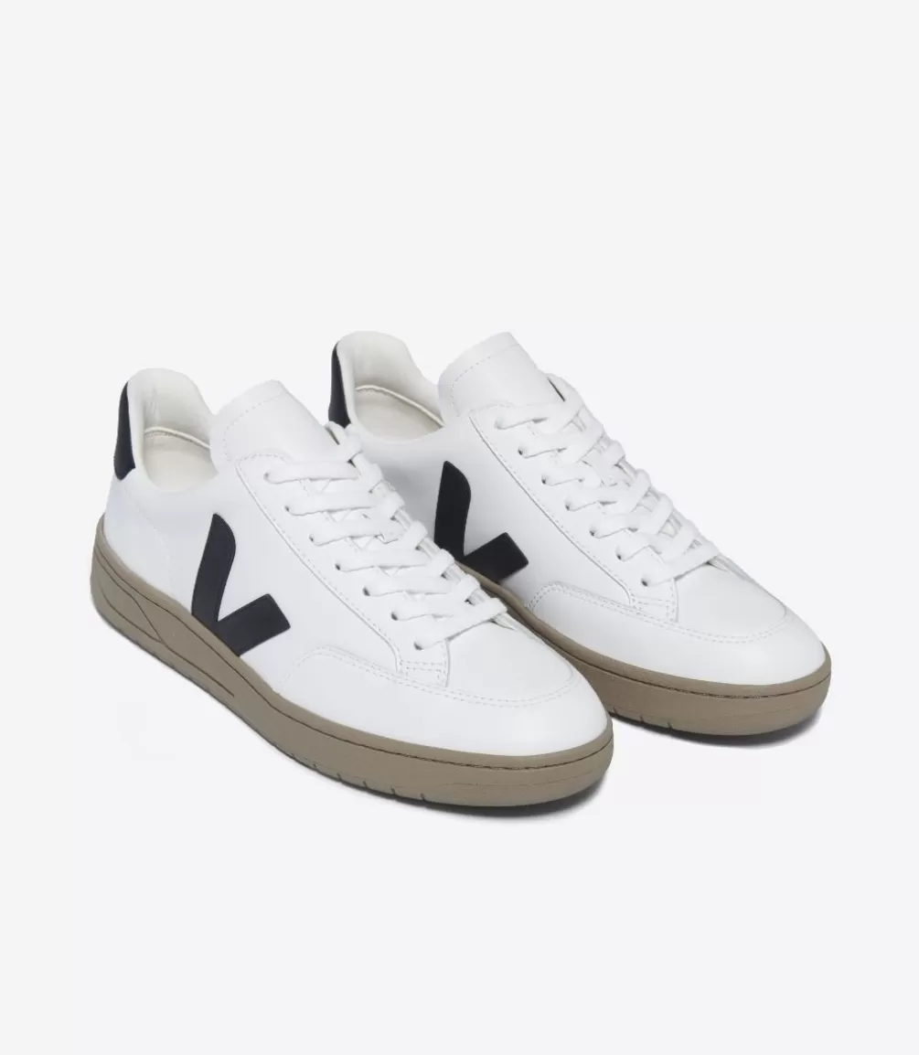 V-12 | V-12>VEJA V-12 LEATHER WHITE BLACK DUNE