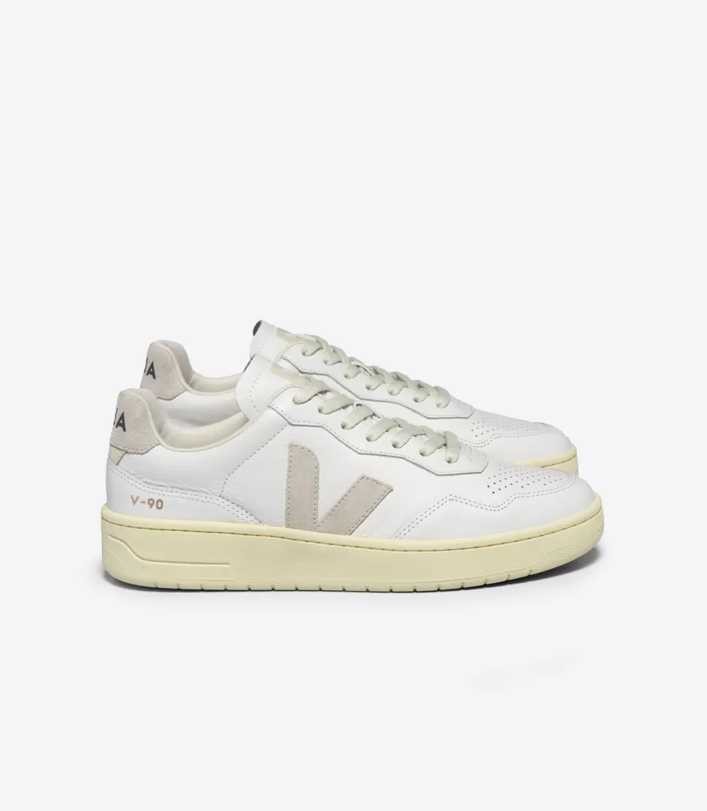 V-90 | V-90>VEJA V-90 LEATHER WHITE NATURAL