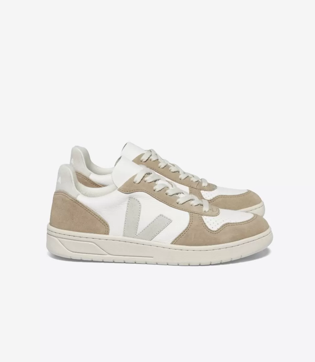 V-10 | V-10>VEJA V-10 LEATHER WHITE NATURAL SAHARA