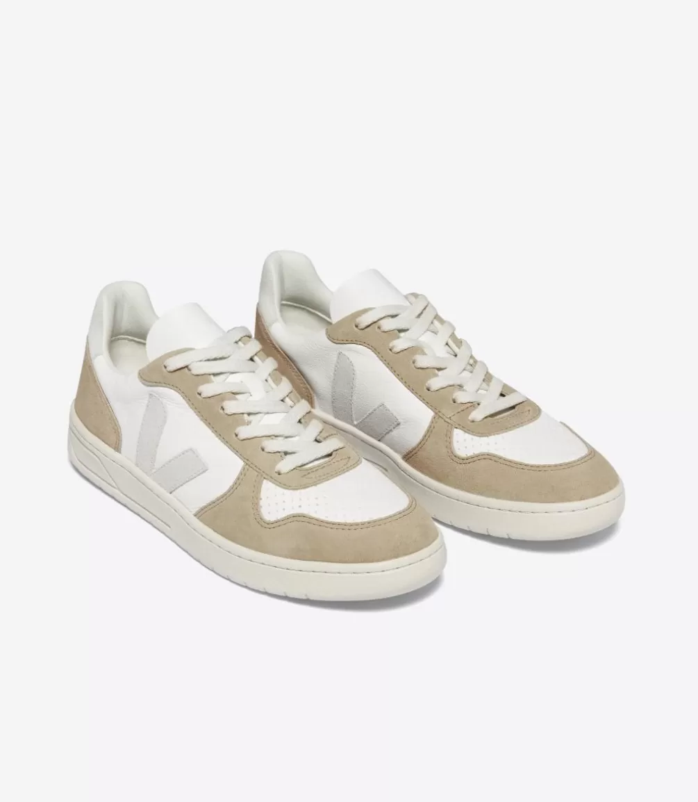 V-10 | V-10>VEJA V-10 LEATHER WHITE NATURAL SAHARA