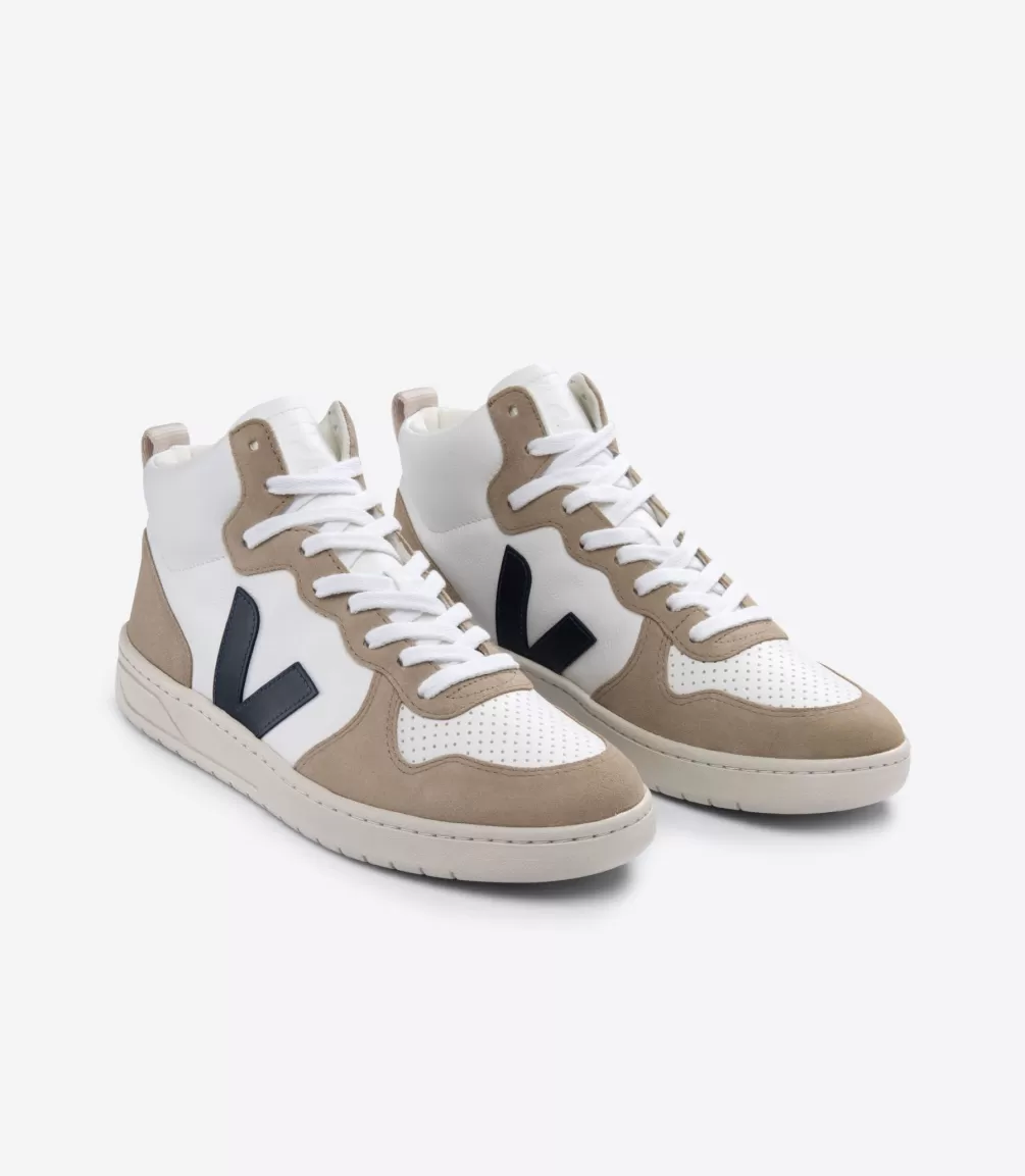 V-15 | V-15>VEJA V-15 LEATHER WHITE NAUTICO SAHARA