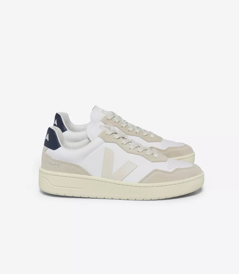 V-90 | Made In Europe>VEJA V-90 LEATHER WHITE PIERRE NAUTICO