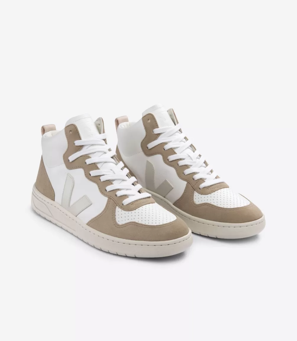 V-15 | V-15>VEJA V-15 LEATHER WHITE PIERRE SAHARA