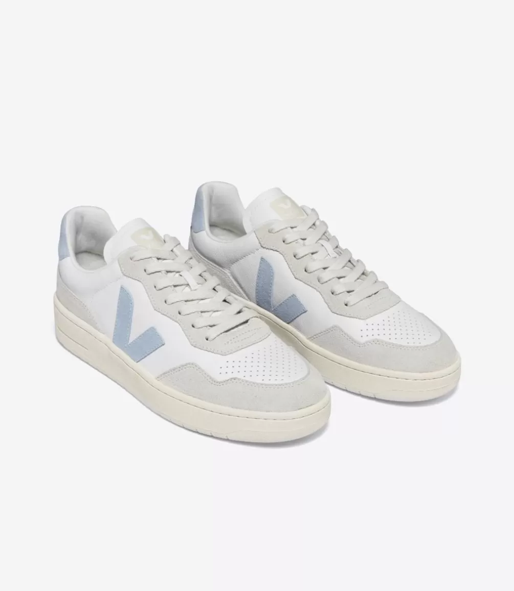 V-90 | V-90>VEJA V-90 LEATHER WHITE STEEL