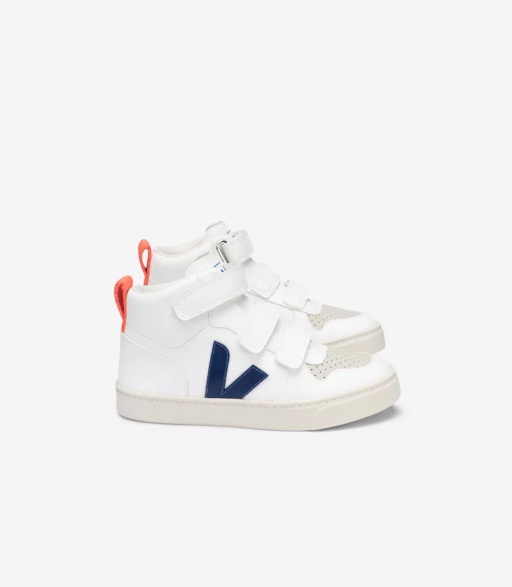 Niños | Vegana>VEJA V-10 MID CWL WHITE COBALT ORANGE FLUO