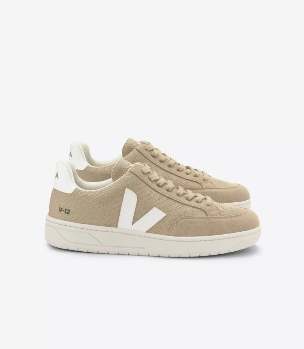 Adultos | Vegana>VEJA V-12 VEGAN ALVEOMESH DUNE WHITE